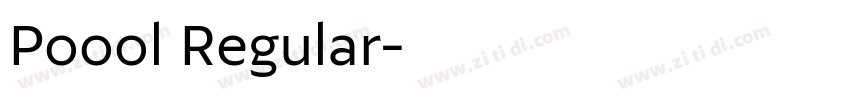 Poool Regular字体转换